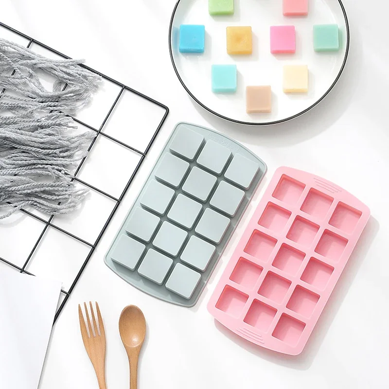 Small Square Shape Silicone Soap Mold Non-Stick Cake Mold For Making Jelly Cake Mousse Soap DIY Handmade Tool