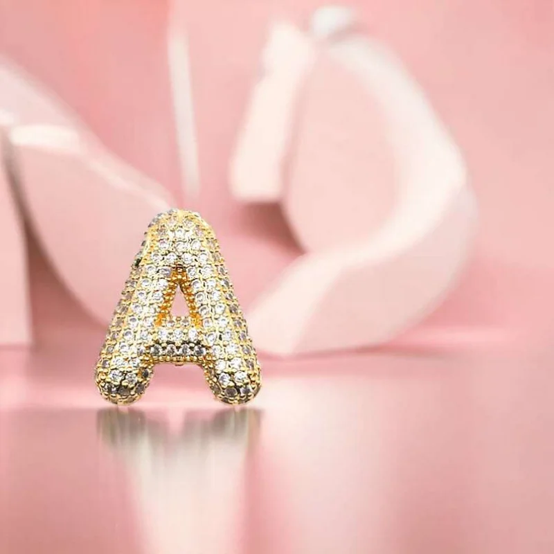 

Laatefah роскошное модное ожерелье с подвеской в виде кости из циркония и меди с 3D буквами, золотое ожерелье с подвеской