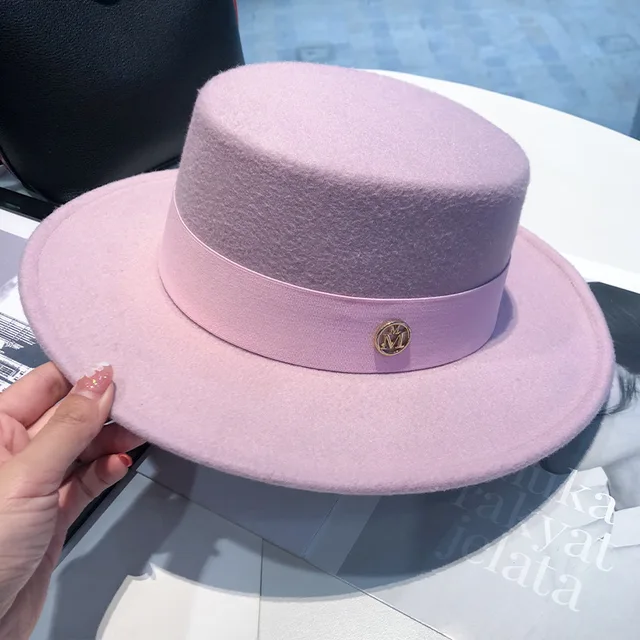 spring autumn fashion beach 2022 Women's hat fedoras elegant chapel Men's panama hat fascinator Wedding picture felt Bowler new 3