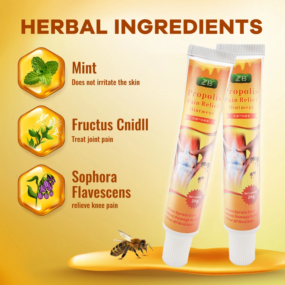 1/5/10Pcs ZB Bee Venom Knee Cream Synovitis Meniscus Pain Relief Ointment Rheumatism Arthritis Joint Sprain Ache Plaster knee pain relief cream