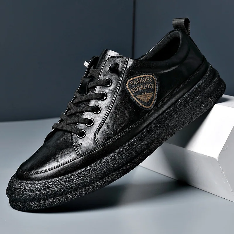 2023 New Men Shoes Genuine Leather Casual Shoes Spring Autumn Cool