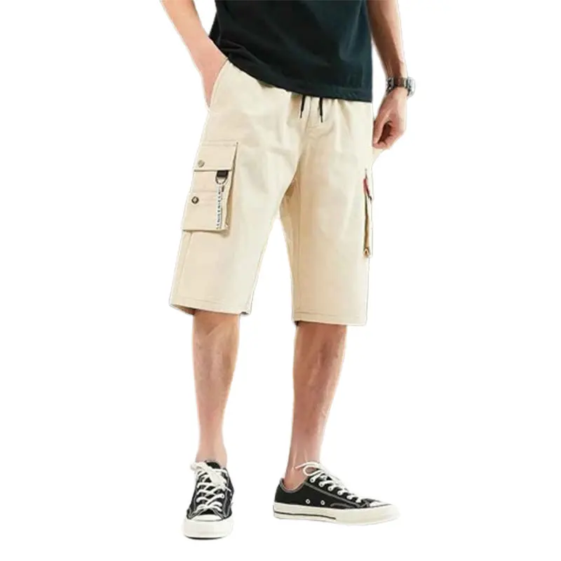 Summer Elegant Fashion Harajuku Slim Fit Male Clothes Loose All Match Sport Casual Shorts Korean Version Straight Leg Shorts