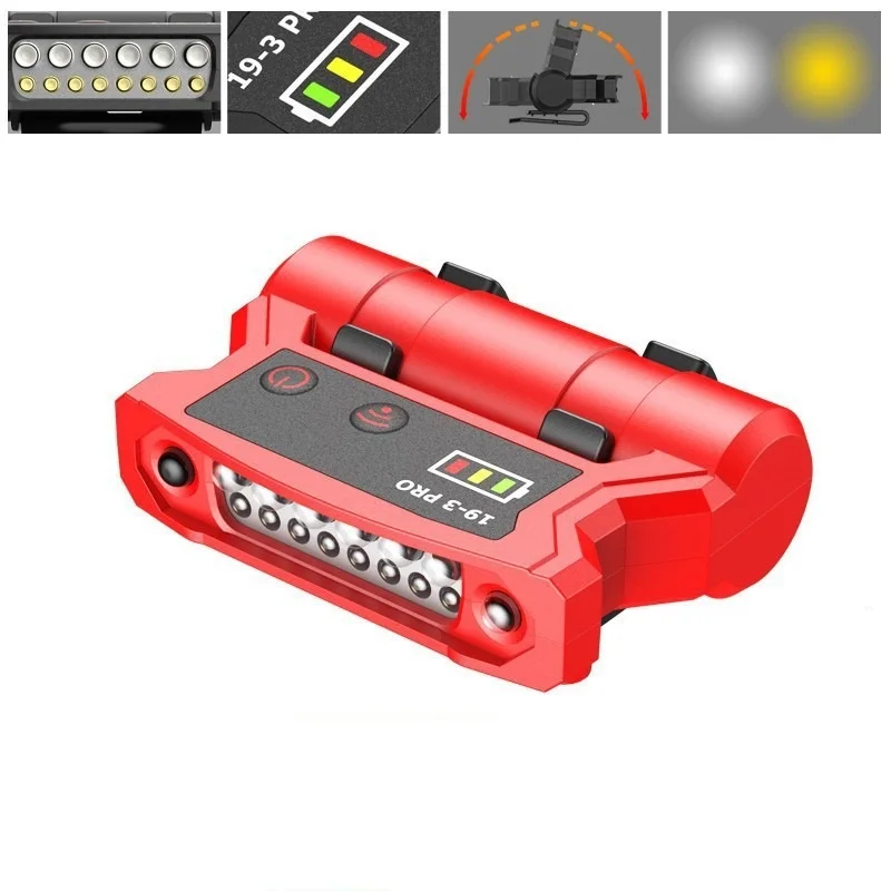 Portable Fishing Cap Clip Light LED Flashlight Headlamp Rechargeable Search Light Waterproof Outdoor Sport Lantern Fishing