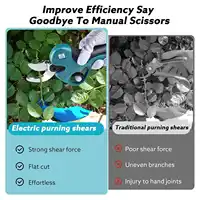Sécateur électrique sans fil 21V, cisaille de taille efficace pour arbres fruitiers et bonsaïs, coupe-branches, outils de jardinage avec 2 batteries 6