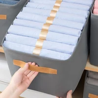 New Foldable Clothing Pants Storage Box Wardrobe Clothes Storage Organizer Large Capacity Closet Boxes Drawer Storage Organizers 1
