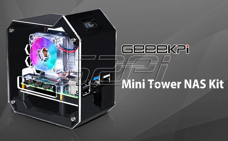 新HANABI・ファミスタ実機　コパンダ.kp Dual FAN Aluminum Case for Raspberry Pi 4 with special pedastals