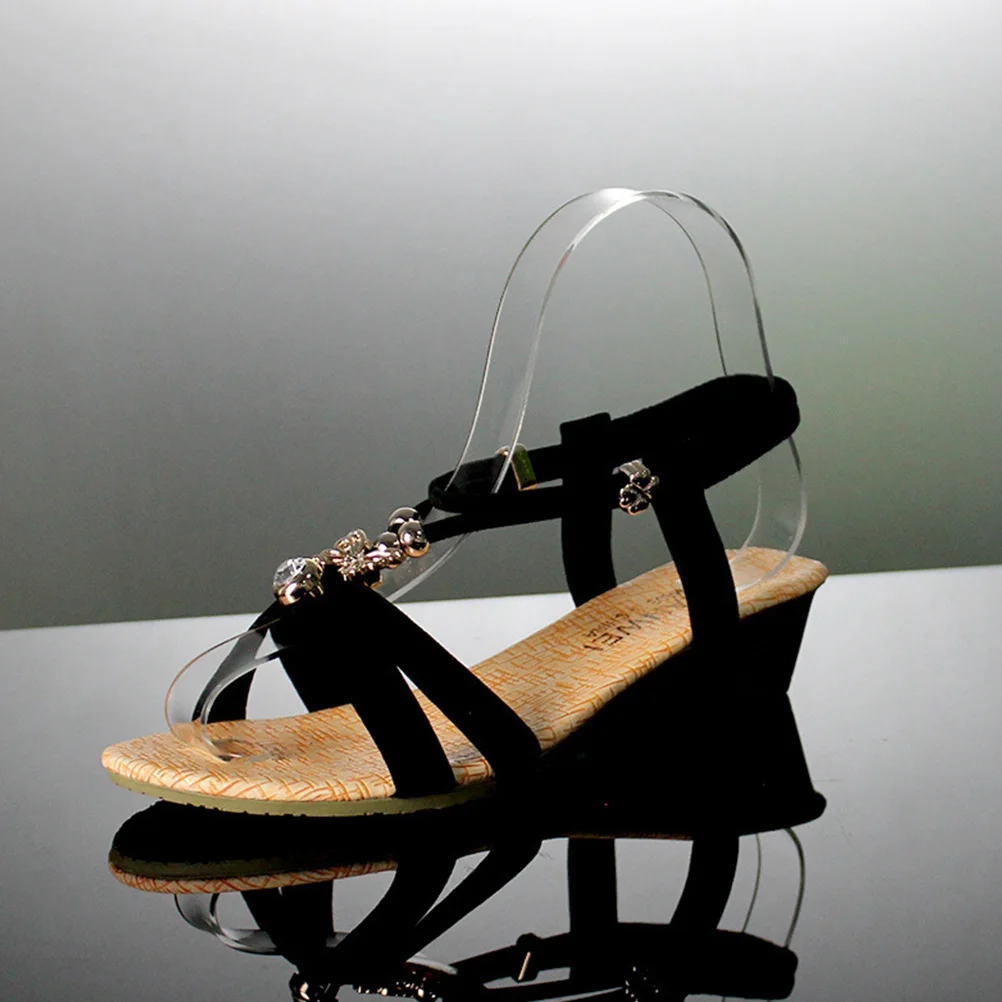 10Pcs High Heels Display Rack Transparent Acrylic Sandal Rack Arch Shelf Thicken Shoe Display Holders 4