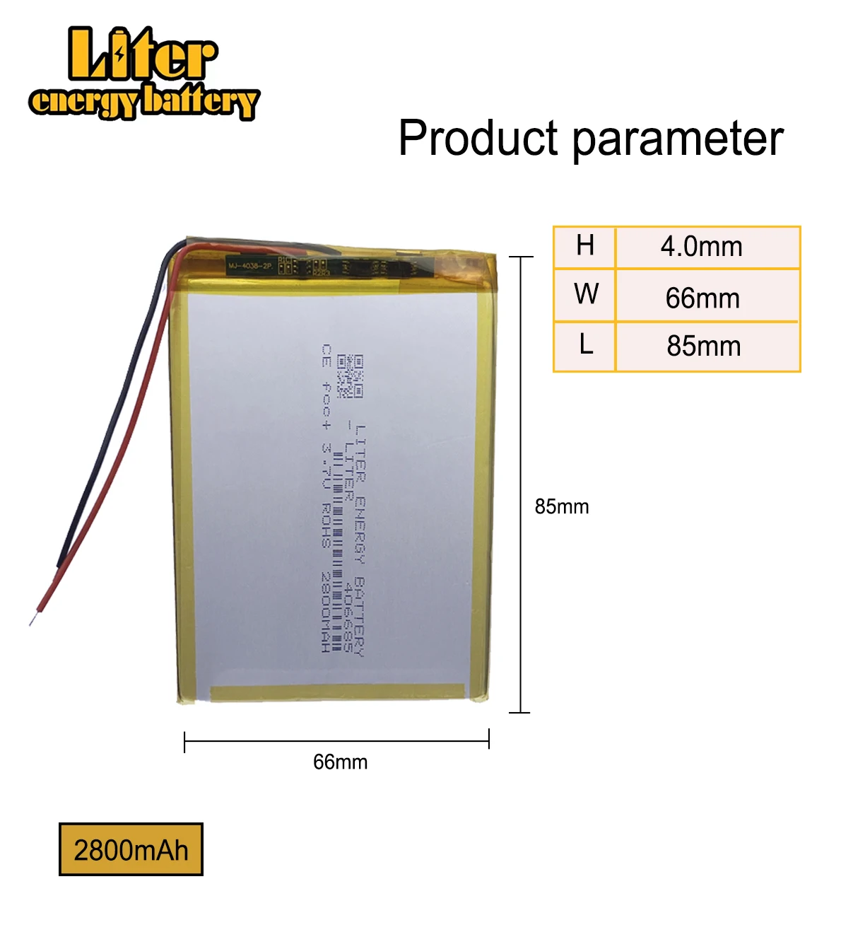 lithium ion rechargeable batteries 406685 2800MAH For wisdom cool x5 Newman T7S HKC ma tablet battery Vedio Game