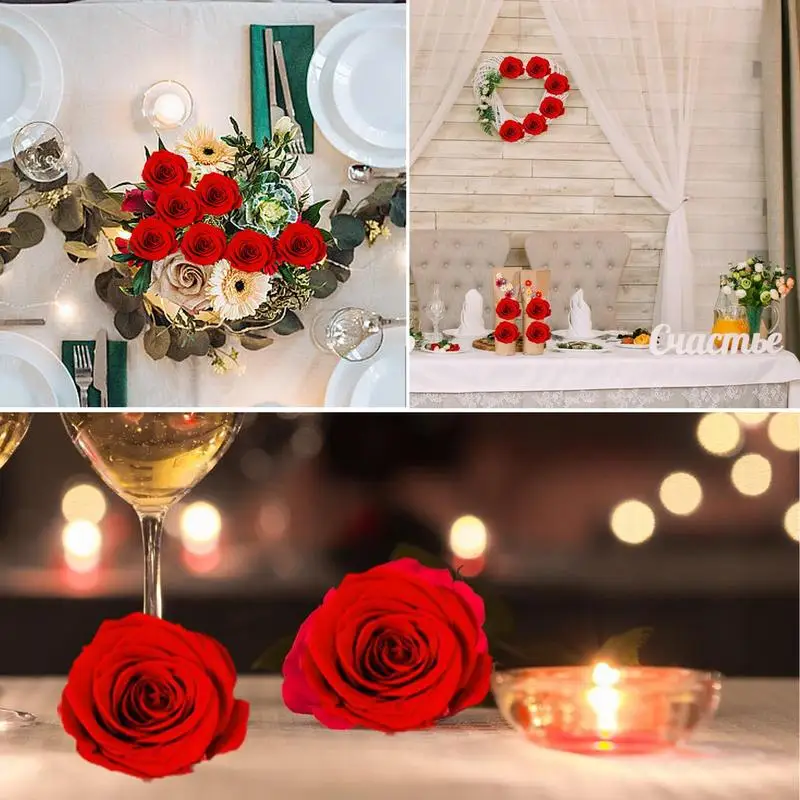 Infinity Rose Diy Creative Eternal Rose Flowers Head Regali Romantici Per Amici E Decorazioni Per La Tavola Di Famiglia Per La Celebrazione Del Matrim