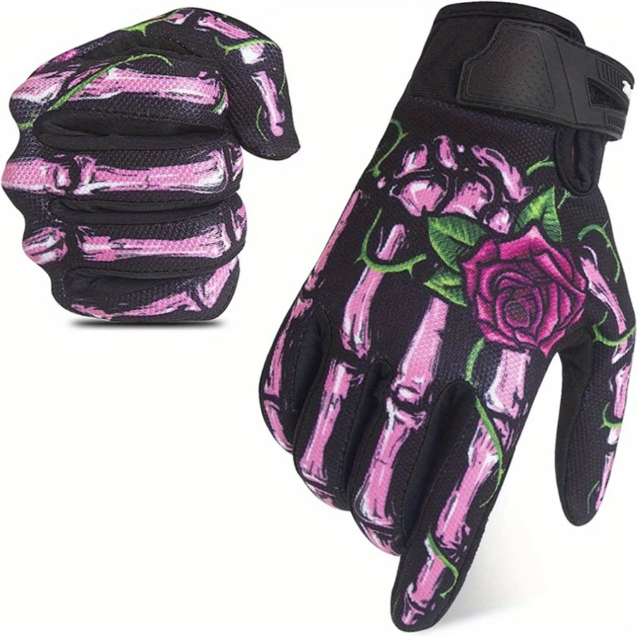 Full Finger Cycling Gloves Touch Screen Motorcycle Gloves Ghost Claw Joker Skull Gloves For Mountain Bike and Riding 2