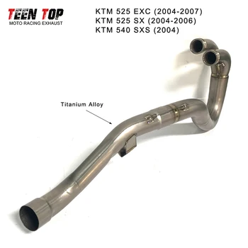 Offroad Bike Exhaust For KTM 525 EXC/ 525 SX/ 540 SXS Titanium 2004-2007 50.5mm Motorcycle Exhaust Front Pipe For KTM 525EXC