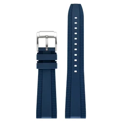 Premium Silicone Watch Strap, Waterproof Rubber Band Bracelet, 20/22mm - 22mm (Dark blue)