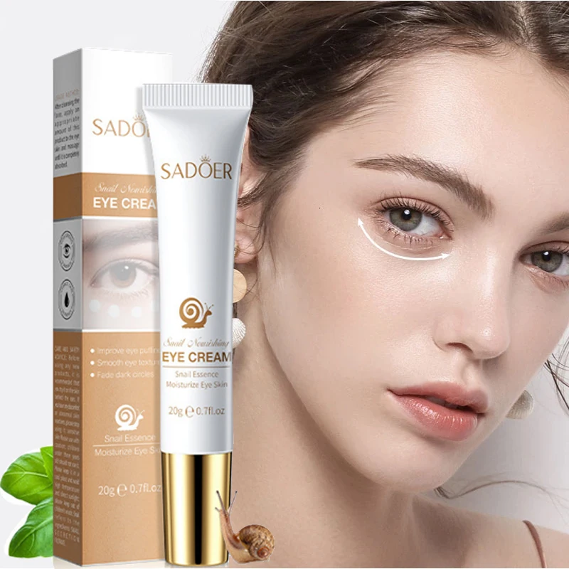 

Snail Eye Cream Remove Wrinkles Anti-Aging Get Rid Dark Puffy Eye Bag Circles Niacinamide Whitening Nourish Eye Skin Care 20g