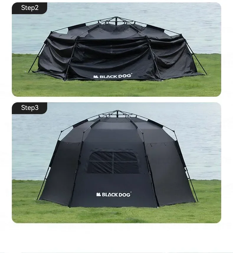 Large Shelter Beach Waterproof Camping Tent Automatic Outdoor Cabin Portable Beach Tent Folding Windscreen Houses 4