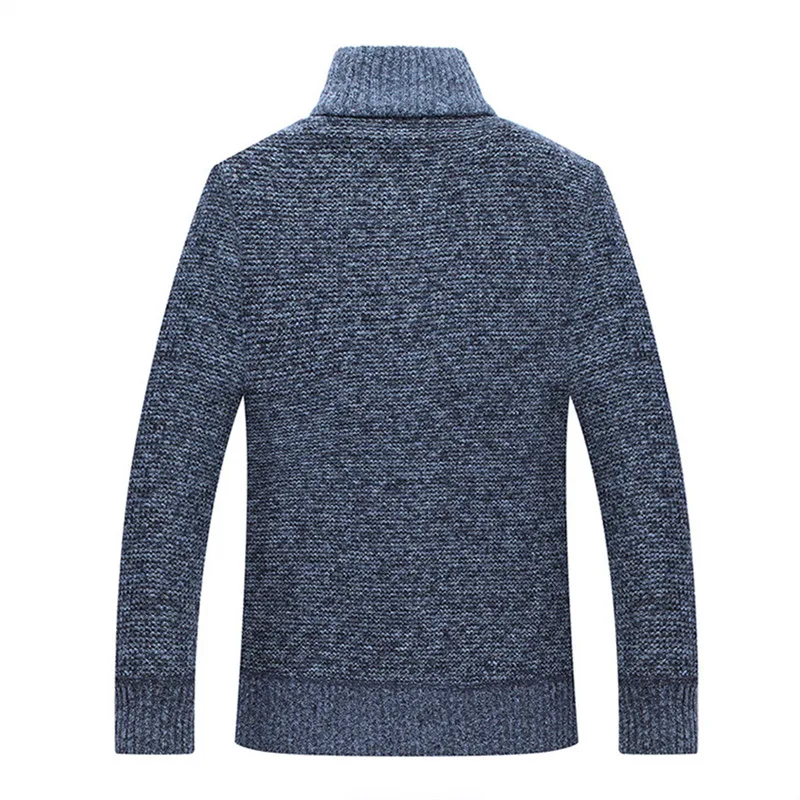 Cardigã de retalho de lã masculino, suéter
