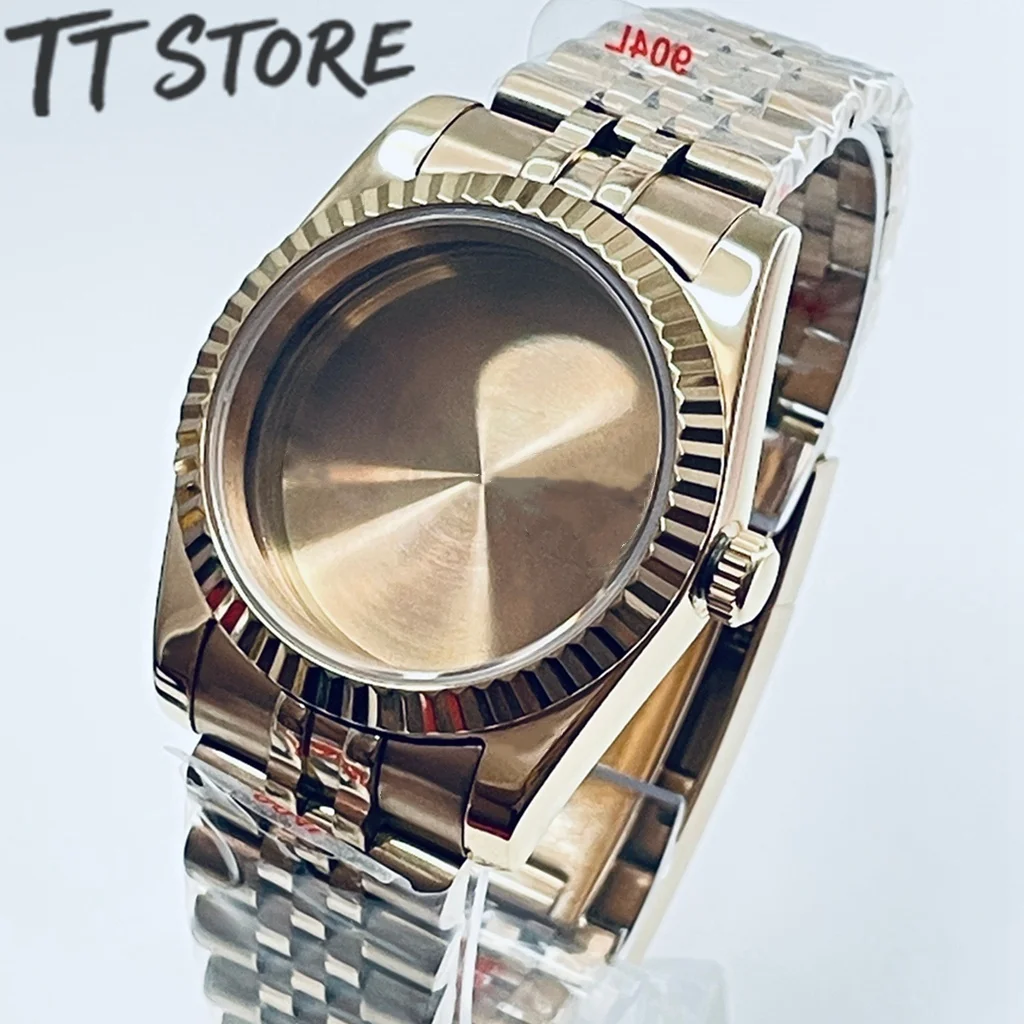 Gold Rose Watch Case with Top Waterproof Sapphire Crystal
