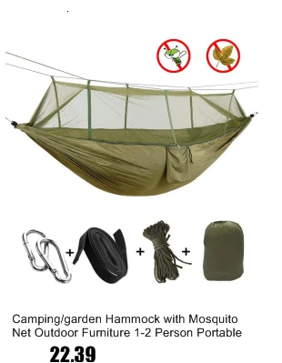 2 Person Outdoor Hanging Hammock Portable Camping Hang Bed Travel Survival Hunting Sleeping Bed Multicolor Adult Tourist Hammock