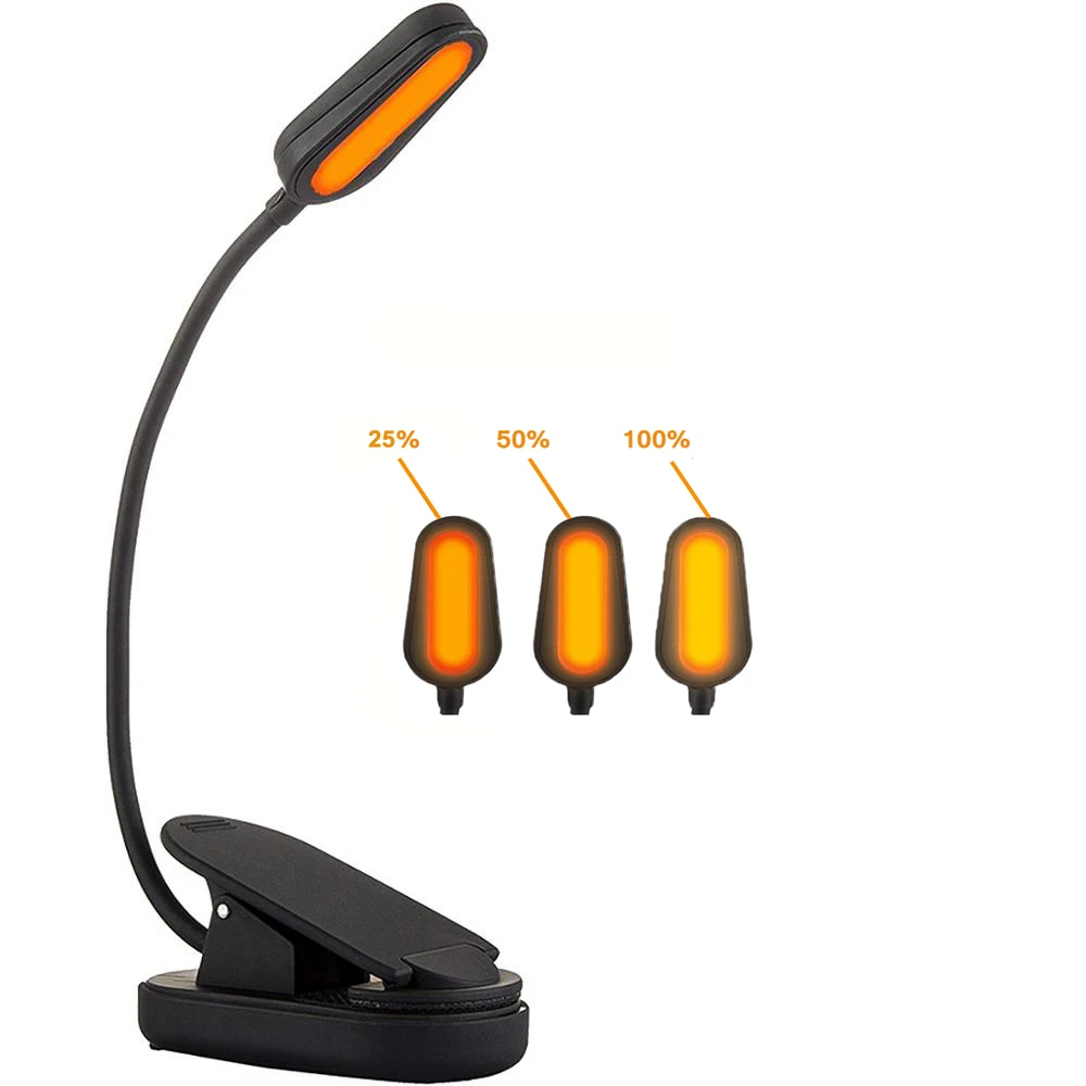 Amber Clip On Book Light 4