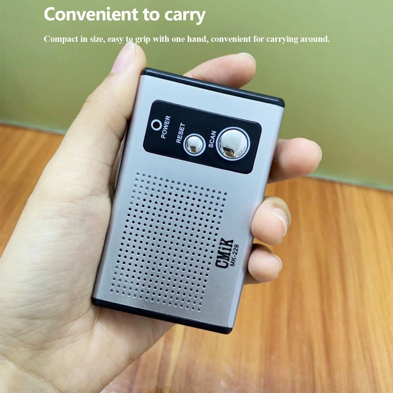 Mini Pocket FM Radio Portable High Sensitivity Radios Receiver with Retractable Antenna Powered By 2*AAA Batteries for Elder