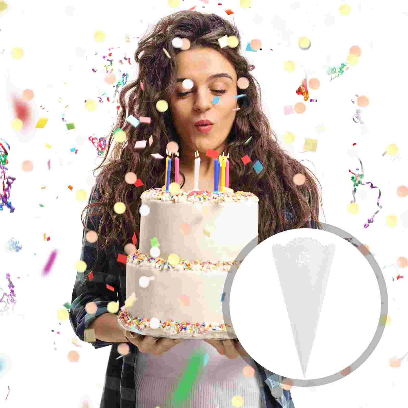 

Cones Vellum Paper Holders Cone For Petal Charcuterie Holder Food Craft Hollow Party Snow Wedding Biodegradable Flower Rose