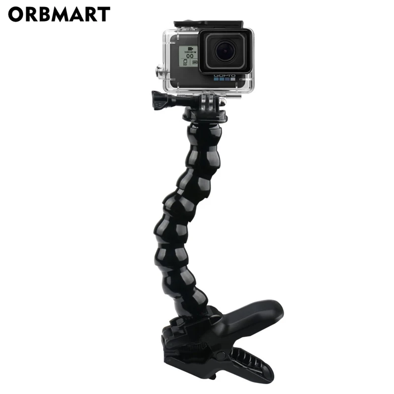 Jaws Flex Clamp Arm Mount Adjustable Gooseneck Holder for GoPro 11 10 9 SJcam Yi DJI Action