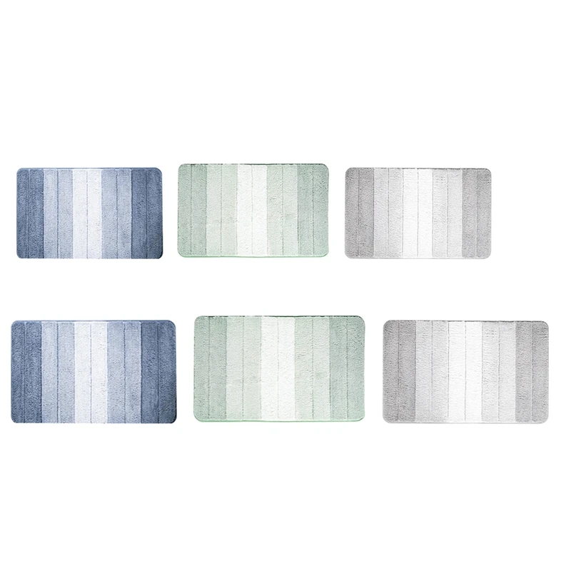 

Super Absorbent Bathroom Mats Thick Velvet Floor Doormat Carpet Non-Slip Bath Mat Kitchen Bedroom Rug