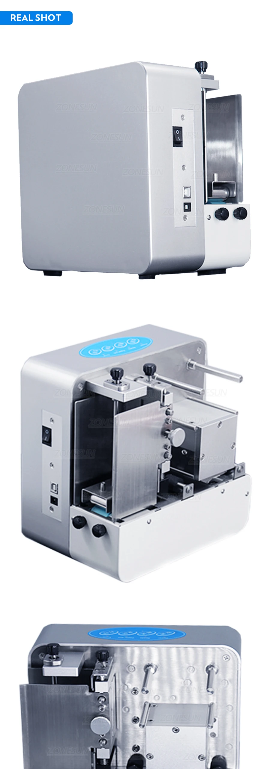 ZONESUN ZS-F550 Intelligent Automatic Tea Bag Hot Stamping Machine CDR AI PS Memory Function