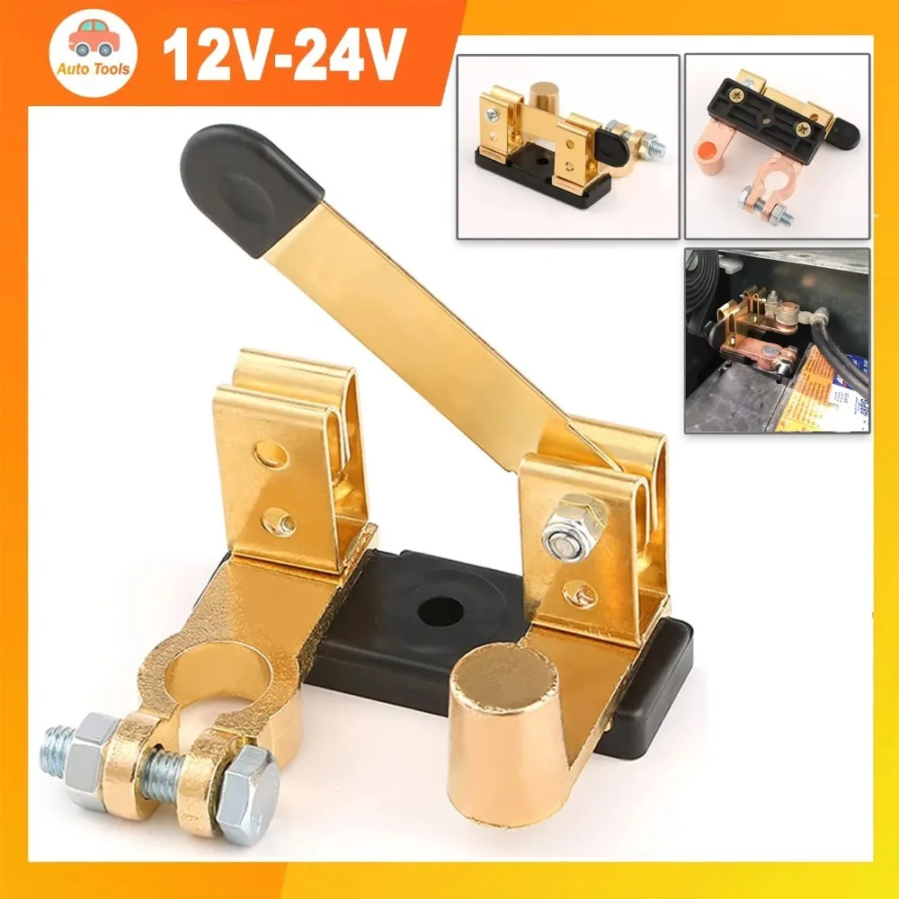 12V-24V Car Battery Terminal Clamp Switch Disconnect Cut-off Isolator Tool Kit Top Post Knives Blade Power Cut Off Tools
