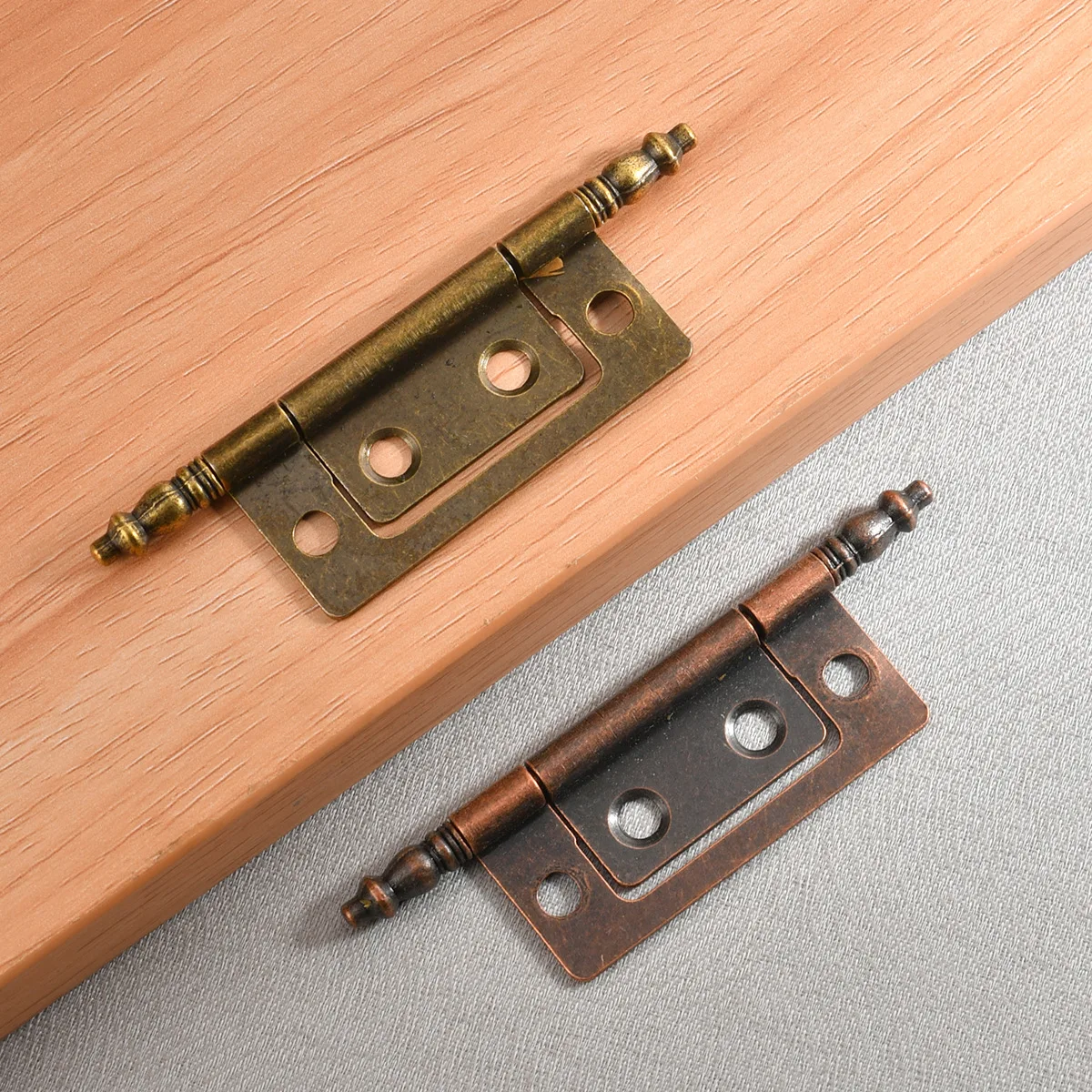Door Hinges Home Decoration Building Materials Hardware Accessories Child Antique Cabinet Door Red Antique Copper Color
