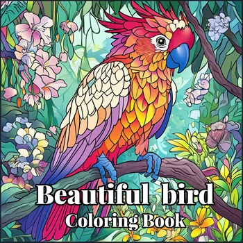 Beau livre de coloriage d’oiseaux pour adultes et adolescents, 26 Pages