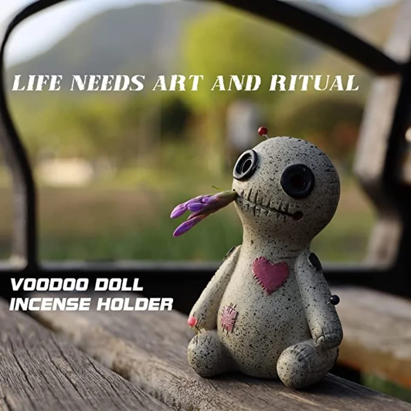 Voodoo Doll Cone Incense Burner Voodoo Doll Magic Handmade Incense Burner Decoration Mini Cartoon Voodoo Doll Incense Burner - Image 5