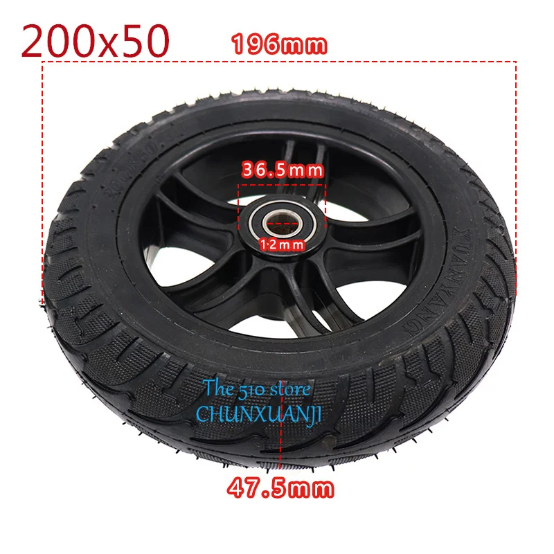 Solid Tire electric vehicle tire 200x50 8X2T For Speedway Mini 4 Pro Rear Wheel 8 Inch Electric Scooter RUIMA PRO