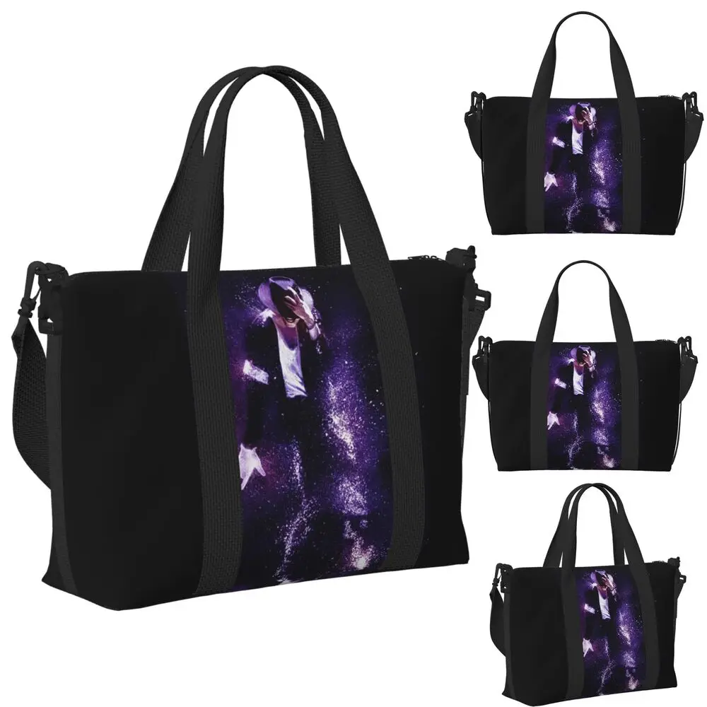 Michael Jackson Musicians Singers Dancers Beach Travel Bag Large Capacity Tote Bags for Sport Women Shopping Duffle Shoulder Bag