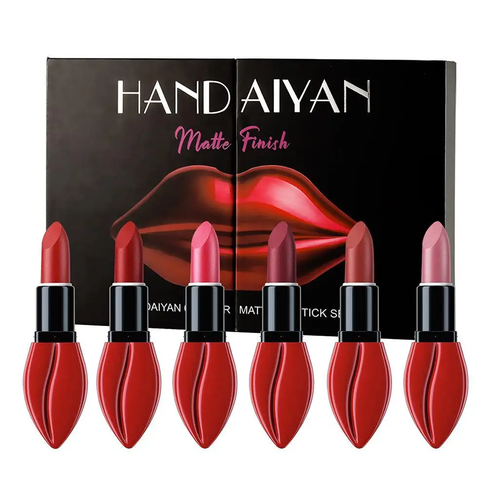 

HANDAIYAN 1set Makeup Lipstick Cosmetics Lipstick Set Lip Tint Lip Gloss Waterproof Matte Long Lasting Makeup Creative Lipstick