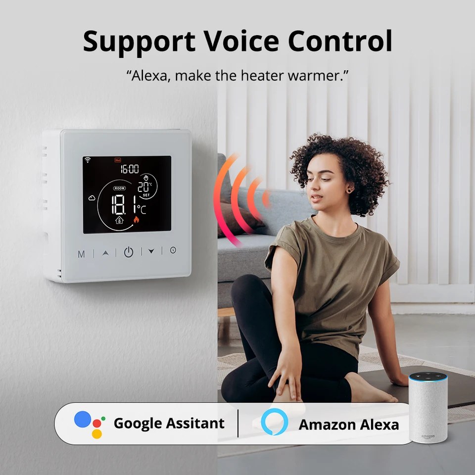 Termostato WiFi Beok Per Caldaia A Gas – Programmabile, Compatibile Alexa E Google Home, Controllo Remoto Da App, Antigelo