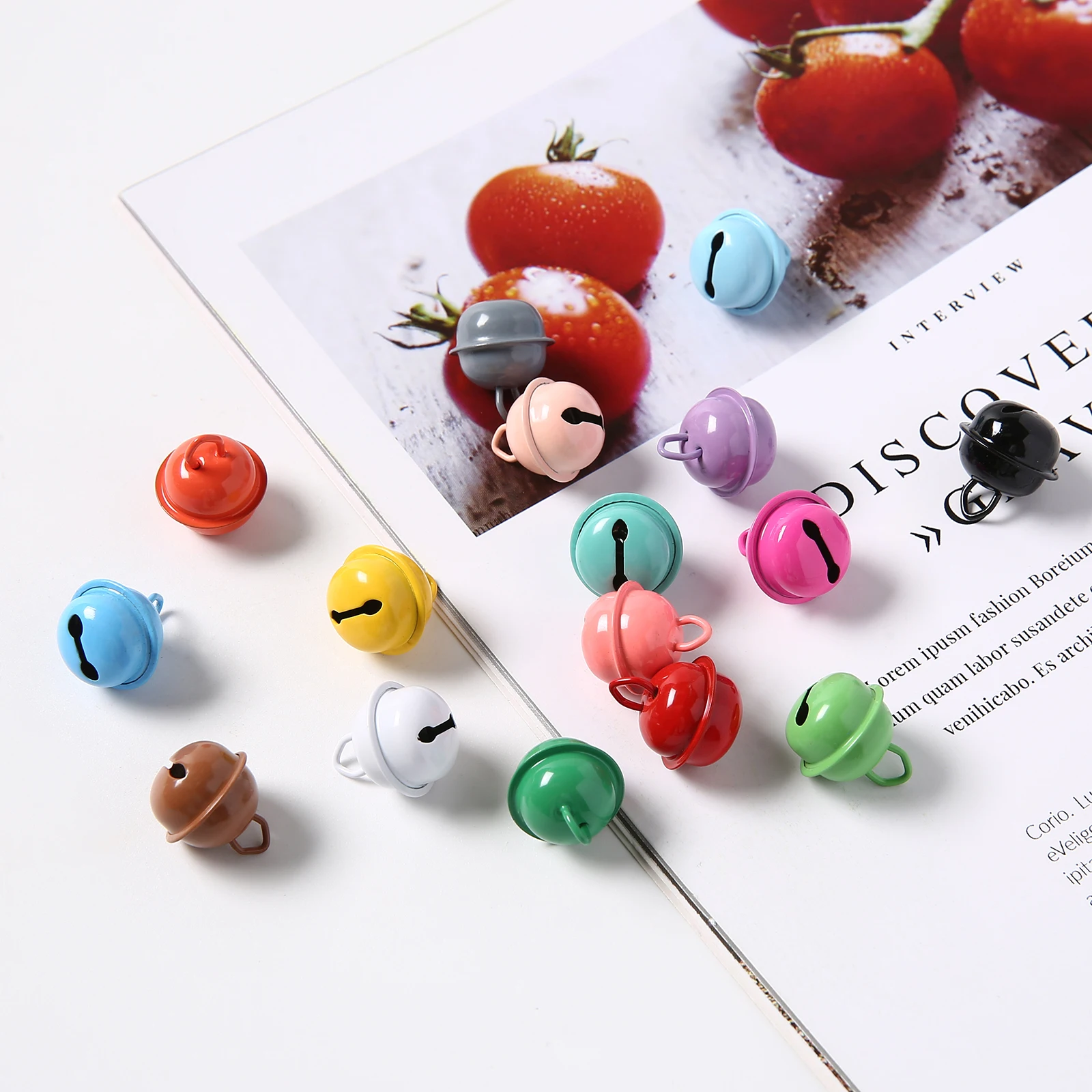 10/50/100 PCS High Quality Key Chain Accessories Bell Craft Bell Decoration Iron Spray Paint Craft DIY Accessories