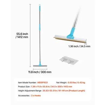 Pet Hair Removal Carpet Rake Adjustable Handle Pet Hair Broom Tool 2