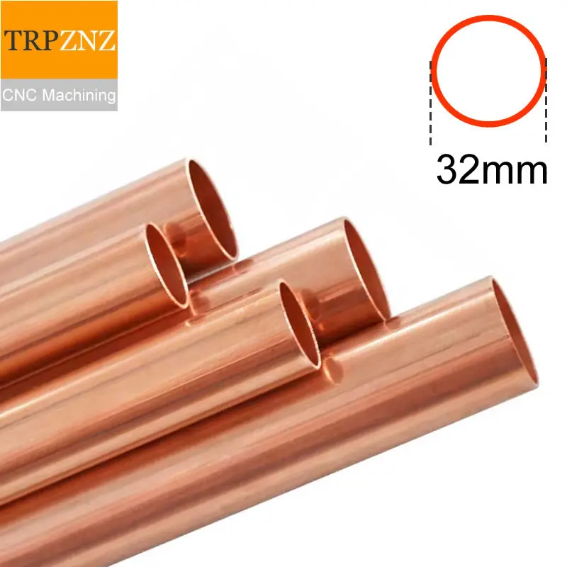 

T2 copper tube OD32 outer diameter 32mm wall thick 1.5mm 2mm 3mm copper pipe Capillary Hollow copper tube Factory outlets