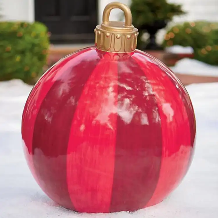thumbnail image 1 of Bola inflable de Navidad para exteriores, 1 pieza, PVC, bola inflable gigante de Navidad, decoración navideña para jardín, césped, 1 of 5