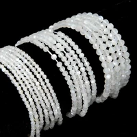 Natural White Moonlight Stone Faceted Round Beads 2mm,3mm,4mm，Fine Jewelry Making, DIY Bracelet And Necklace 1