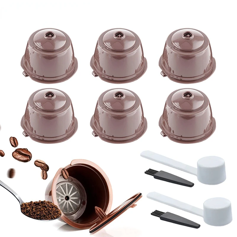 2/3/4/6PCS Refillable Coffee Capsules Filter Cup 1