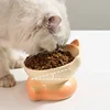 New Cute Ceramic Gradient  Cat Bowl Food Anti-tipping Drinking Protecting Cervical Vertebrae Bowl For Cats Dog Accessories 2