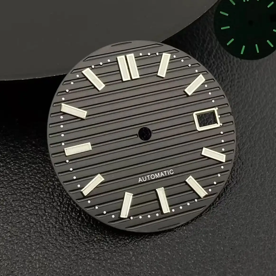 Green Luminous Nautilus Dial and Hands Set for Automatic Movements Replacement Parts