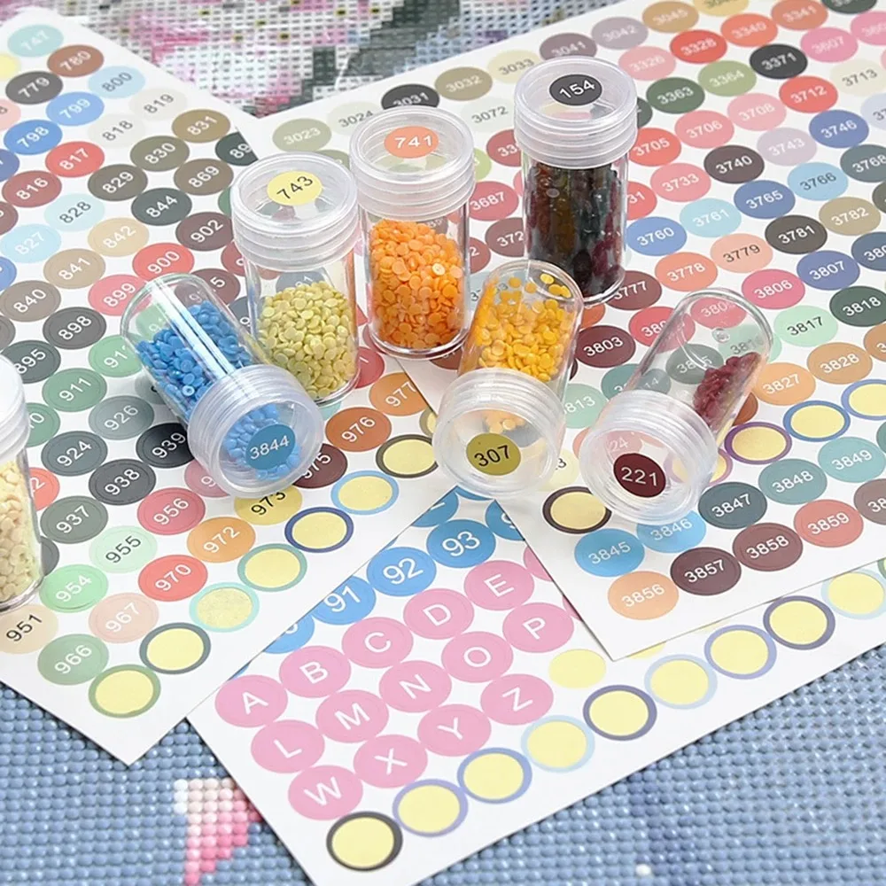 60 Bottles Diamond Painting Container Case With Color Number Stickers Labels Stickers Beads Storage Box Organizer Tools storage box diamond painting storage box storage container plastic storage box diamond painting accessories diamond painting tool set
