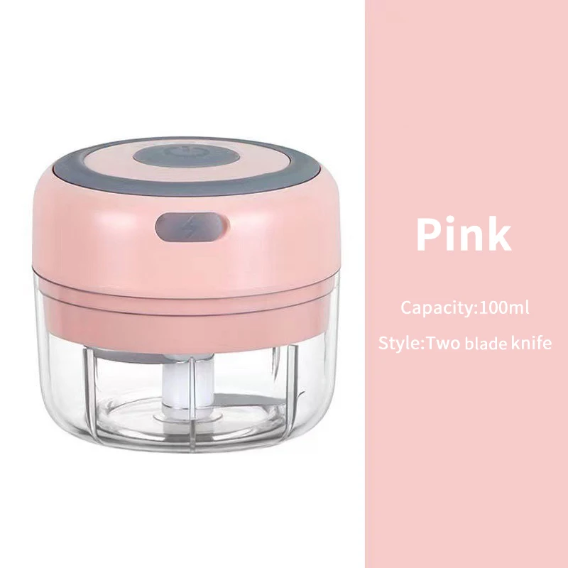 ♥Mini Electric Food Chopper-100/250ML Portable Vegetable & Garlic Grinder with Rechargeable Design