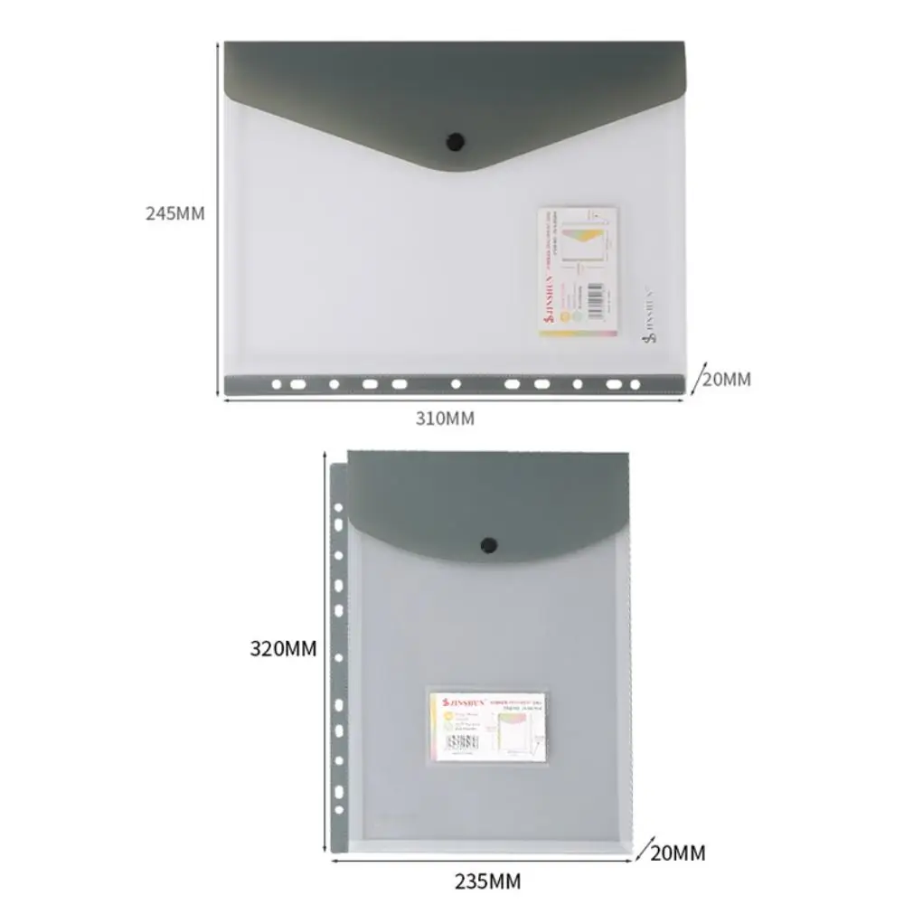 6 개 심플한 디자인 PP 바인더 폴더 A4 클리어 바인더 포켓 스냅 클로저 루스 리프 라벨 루스 리프 학교
