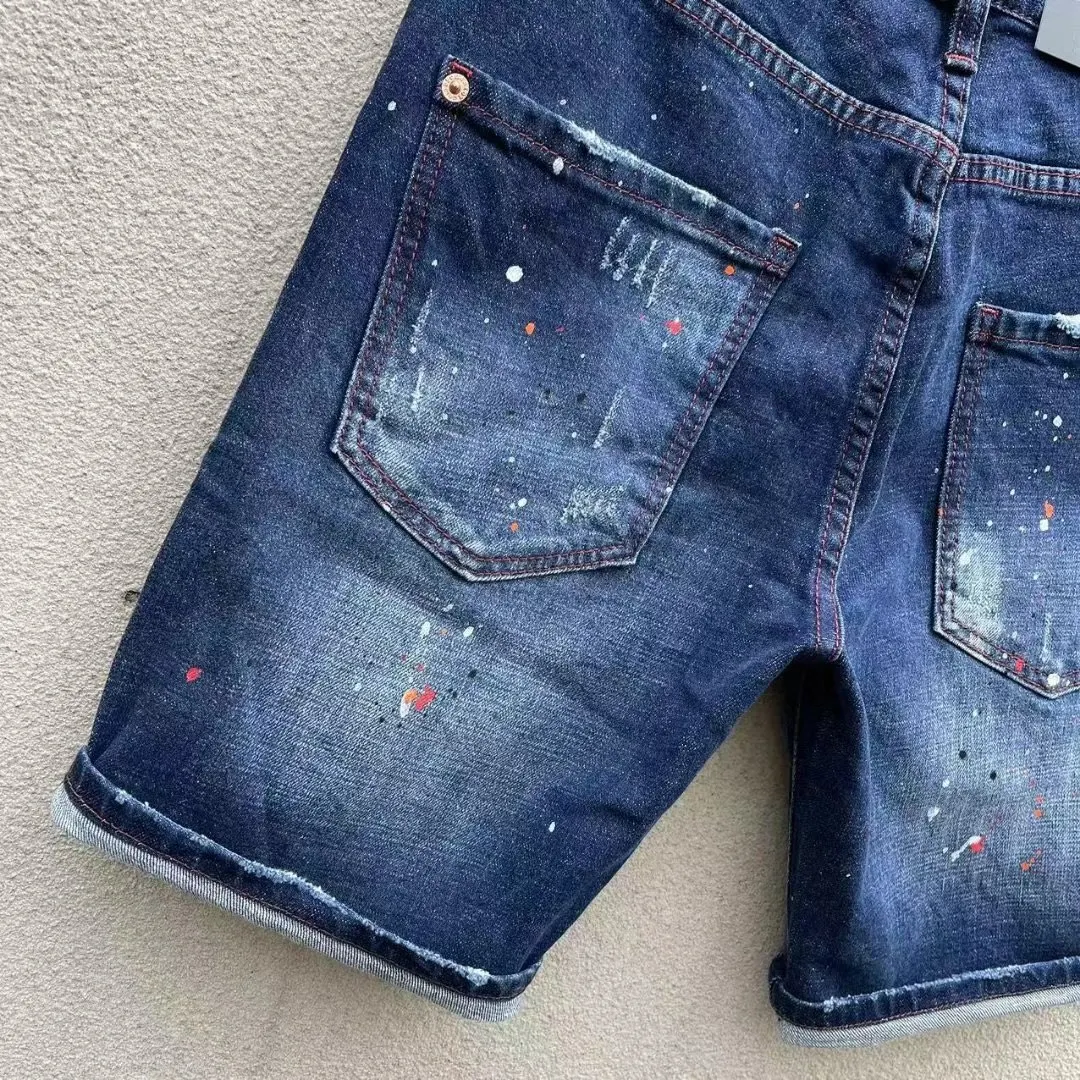 Starbags dsq d305 남성용 데님 반바지, 슬림핏, 쿼터 미디엄 브리치, 헤비 크래프트 트렌드, 여름 신상