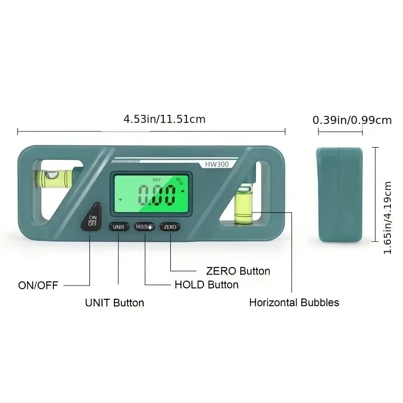 1PC Digital Protractor Inclinometer Level Goniometer Measuring Inclinometer Magnet 90 Degree Gauge Digital Display