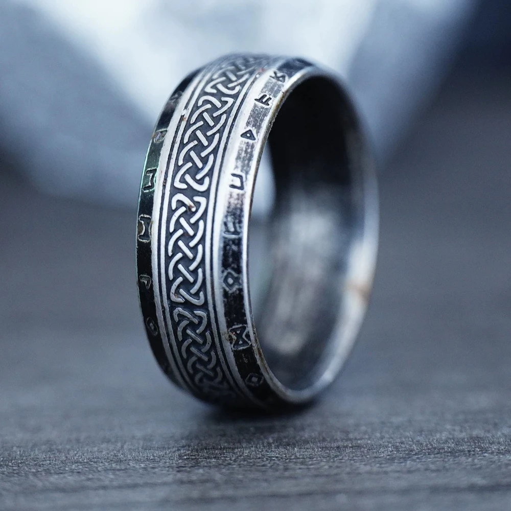 Viking Runes Ring by Tinkers - Image 5