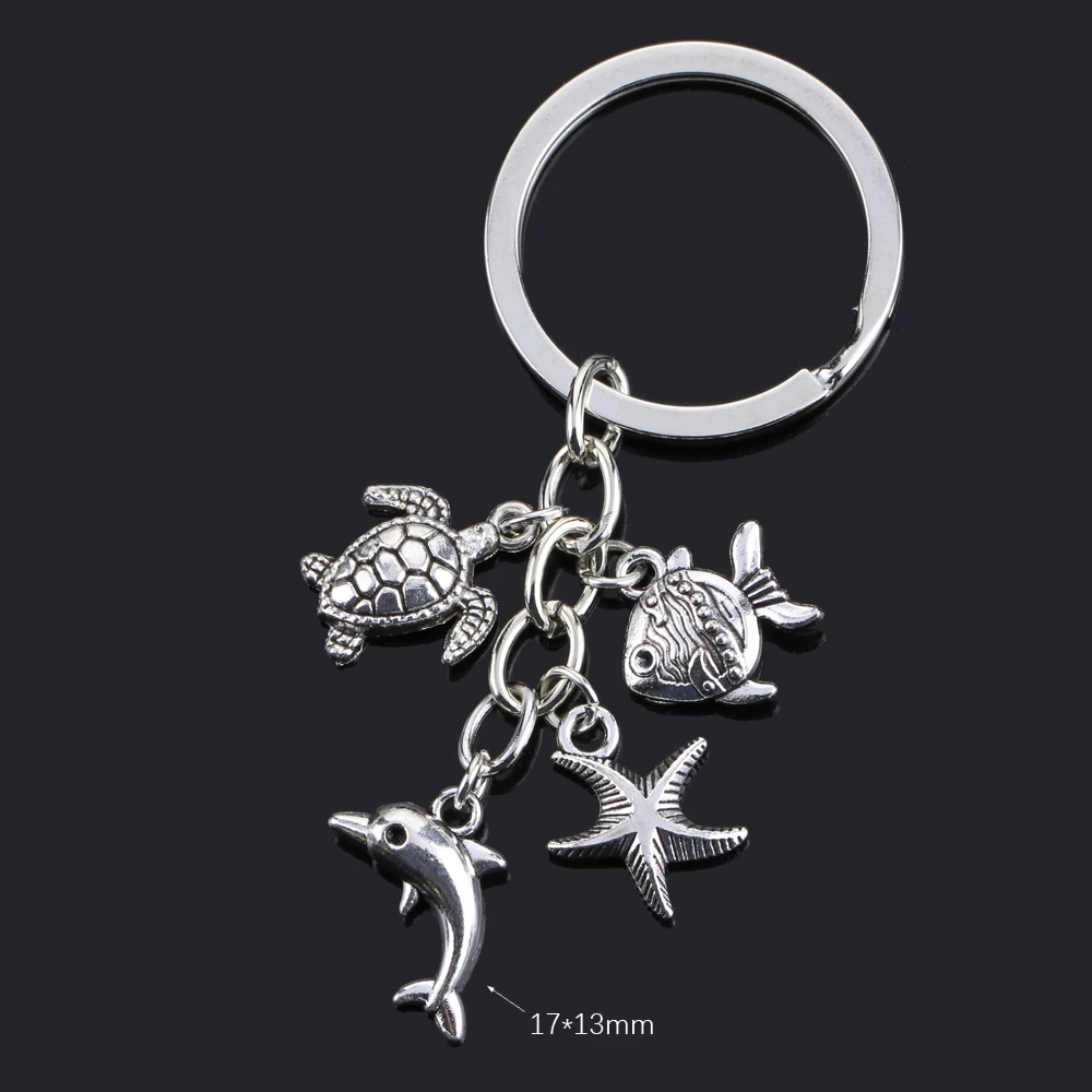 Charming Women's Keychain with Moon, Heart, and Animal Accents